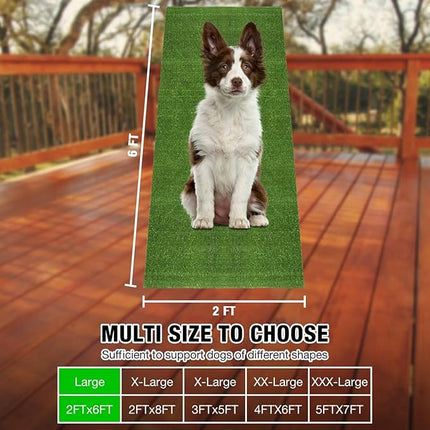 GLOBREEN Artificial Grass for Dog, 2FTx6FT Large Fake Grass Pee Pad