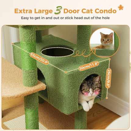 Pawz Road Cat Tree with Sisal-Covered Scratching Posts and Pads