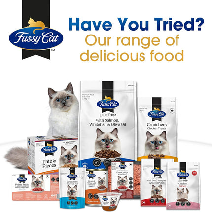 Fussy Cat Grain Free Adult Dry Cat Food, Chicken & Turkey with Cranberry 10Kg - Australian Made