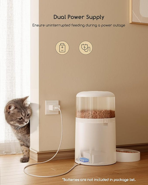 Faroro Automatic Cat Feeder with Camera, 3MP HD Video with Night Vision, 5G/2.4G