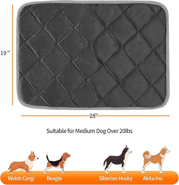 NWK Self Warming Thermal Pet Mat Pad, Self Heating Thermal Cat and Dog Bed Pad, Heated Cat and Dog Blanket, Washable, for Sofa & Crate & Kennel & Car Seat (Black, M (68cm X 47.5cm))