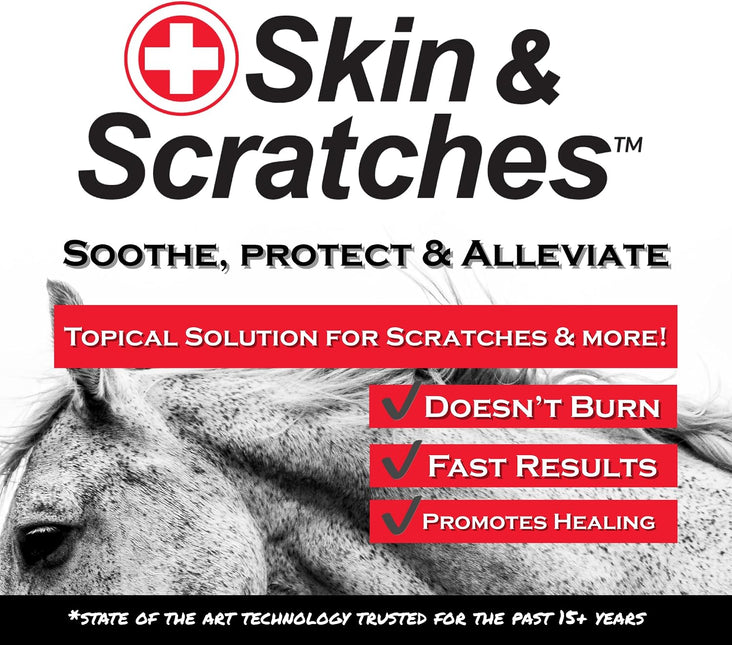 Show Out Skin & Scratches 4 oz Concentrate - Fast Relief and Prevention for Horse Care