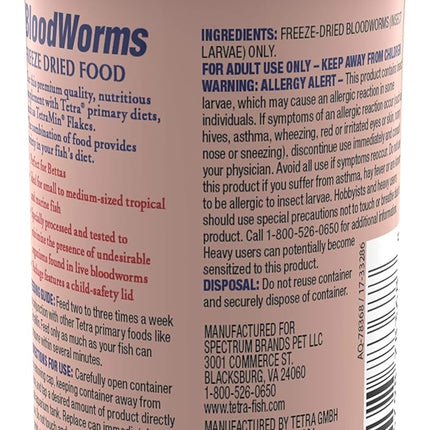Tetra Bloodworms Freeze Dried Food