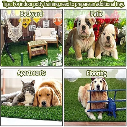 Dog Grass Pad, 51.2" x 31.5" Artificial Grass Pee Pad for Puppy Indoor Outdoor Training