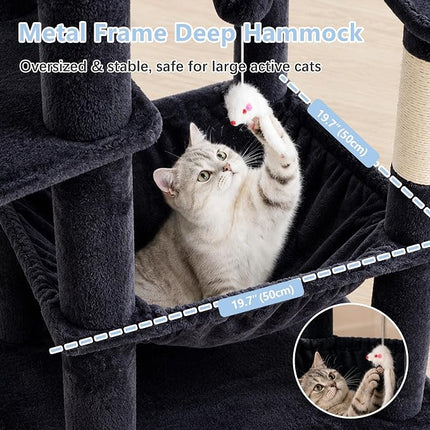 Cat Tree, 81.1" Skyward Corner Cat Tower for Large Cats VCT031G