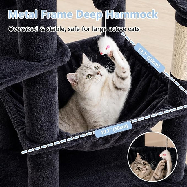 Cat Tree, 81.1" Skyward Corner Cat Tower for Large Cats VCT031G