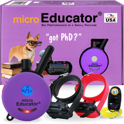 Educator ME-300 Micro E Collar for Dog Training with Remote - 1/3 Mile Range, Waterproof