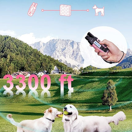 Bousnic Dog Shock Collar 2 Dogs (5-120Lbs) - 3300 ft Waterproof Training Collar for Dogs