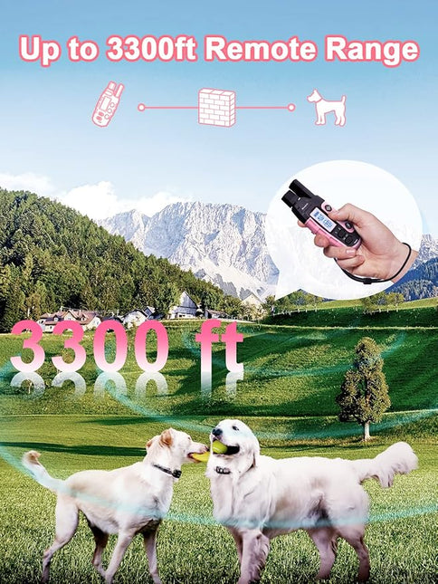Bousnic Dog Shock Collar 2 Dogs (5-120Lbs) - 3300 ft Waterproof Training Collar for Dogs