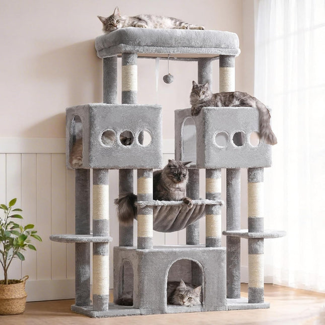 Hey-brother Cat Tree Tower with Big Platform for Indoor Adults, MPJ083W