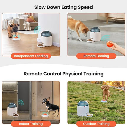 Potaroma Dog Puzzle Feeder Toy, Interactive IQ Training, Electronic Treat Dispenser, Automatic Rechargeable with Remote for Food Dispensing, All Breeds, 280ml Capacity