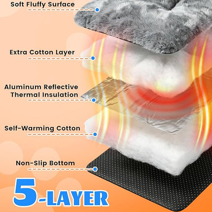 LOVELEDI Self Heated Cat Bed Pad - Self Warming Pet Heating Mat, 45x70cm