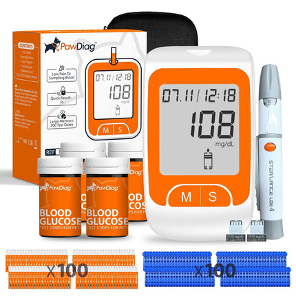 Pet Blood Glucose Monitor Kit for Dogs & Cats