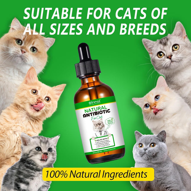 Natural Cat Multivitamin Supplement for Allergy, Urinary Tract & UTI Support, Chicken Flavour for Cats of All Ages & Breeds, 2 Fl Oz