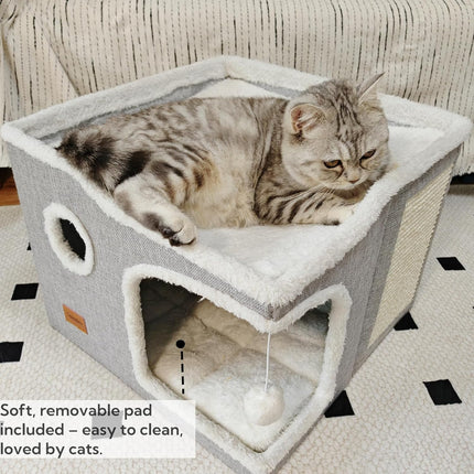 Large Cat Bed for Indoor Cats