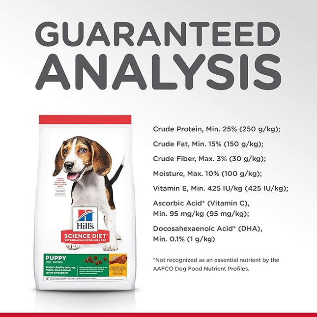 Hill's Science Diet Puppy, Chicken Meal & Barley Recipe, Dry Dog Food for Medium Breed Dogs, 12kg Bag