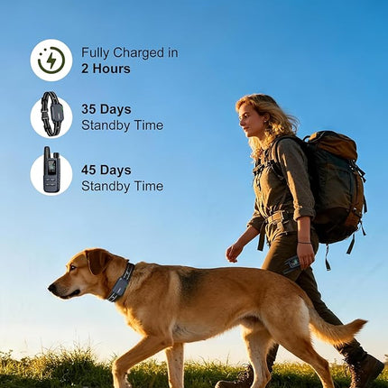 Dog Shock Collar - 4500FT Dog Training Collar with Remote, IPX8 Waterproof