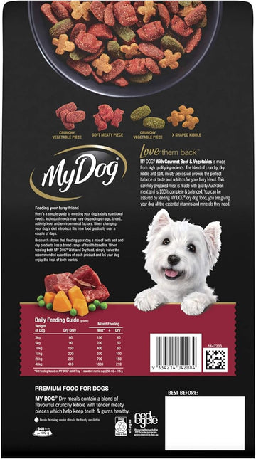 My Dog Gourmet Beef With Roast Vegetables Flavours Dry Food 1.5kg, 4 Pack
