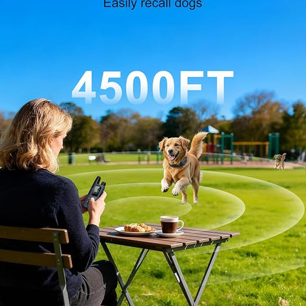 Dog Shock Collar - 4500FT Dog Training Collar with Remote, IPX8 Waterproof
