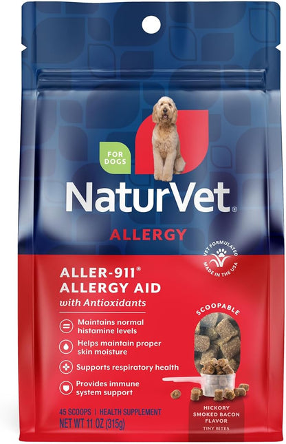NaturVet Aller-911 Dog Allergy Support Scoopables Food Topper - 11oz