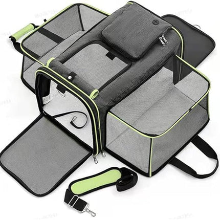 2 Sides Travel Expandable Pet Carrier Bag (Large)
