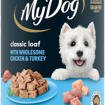MY DOG Adult Wet Dog Food Tender Chicken & Turkey Banquet 400g Can, 24 Pack