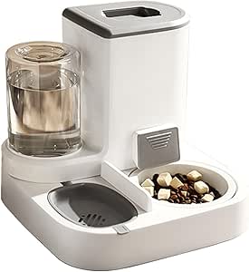 Bewinner Automatic Cat Feeder 2-in-1 One Piece - 1 L Water Bowl and 2.2 L  (Grey)