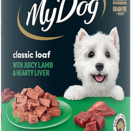 MY DOG Adult Wet Dog Food Country Lamb & Liver 400g Can, 24 Pack