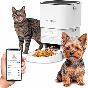 Automatic Cat Feeder 4L - Automatic Feeder for Cats and Small Dogs with App Control, Voice Recording