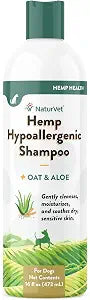 NaturVet Hemp Hypoallergenic Shampoo with Oat and Aloe for Dogs - 16oz