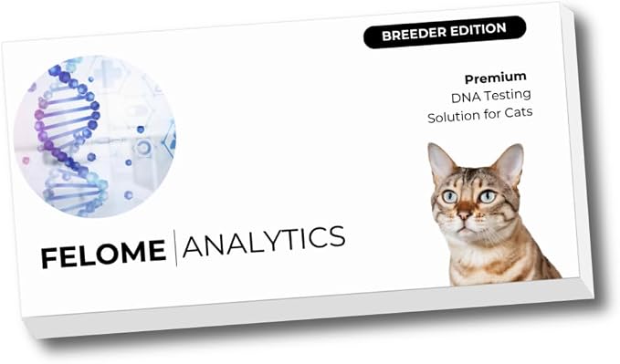 Cat DNA Analysis Genetic Health Panel for Breeders, Screens 70+ Disease Variants, 55+ Colour and Trait Markers, Blood Type Analysis