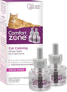 Comfort Zone Cat Calming Diffuser Refill, 2 Pack of 30-day refills
