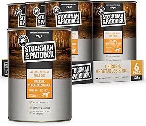 Stockman & Paddock Adult Wet Dog Food, Chicken with Vegetables & Rice 6x1.2Kg