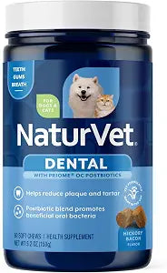 NaturVet Dental Targeted Care Supplement for Dogs & Cats - 60 Ct