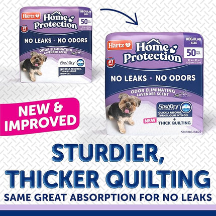 Hartz Odor Eliminating Dog Pee Pads, 50 Count, Lavender Scented, 21" x 21" (3270014838)