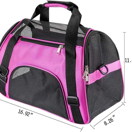 MuchL Cat Carriers Cat Soft-Sided Carriers (Small, Purple)