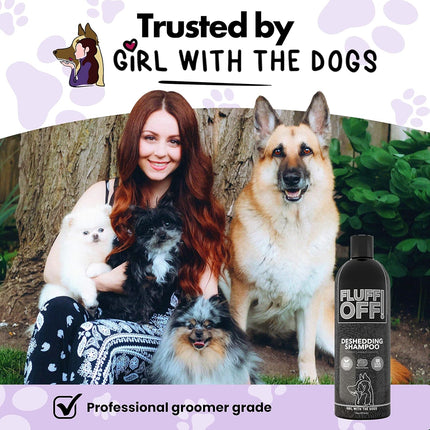 Fluff Off! by Girl with The Dogs Natural Deshedding Dog & Cat Shampoo 8Wks+