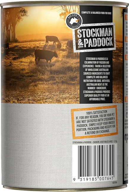 Stockman & Paddock Adult Wet Dog Food, Chicken with Vegetables & Rice 6x1.2Kg