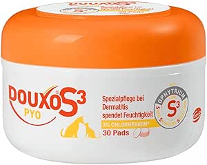 Douxo S3 CEVA Pyo Pads | Pack of 30 | Cleaning Pads for Dogs and Cats | For Cleaning and Disinfecting the Skin | For Bacterial and/or Yeast Related Imbalance