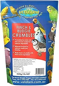 Vetafarm Finch & Budgie Crumbles 450G