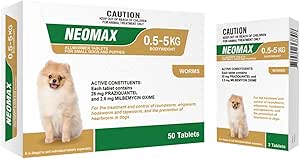 NEOMAX ALLWORMER Tablet for Small Dogs and Puppies 0-5KG Body Weight 2 Tablet Pack