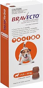 BRAVECTO SMALL DOG ORANGE 250MG >4.5-10KG (2PK)