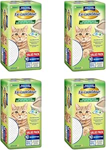 Unicharm 4 x 10pc Ezi-LockOdour Absorbant Cat Pads, 40pcs Total