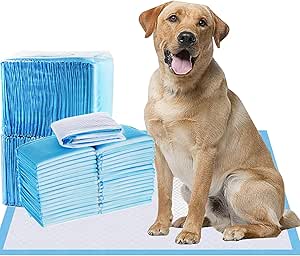 100Pcs 60x60cm Disposable Pet Training Pads, 6 Layers Large Puppy Pee Training Pads Pet Training Pee Pads Super Absorbent & Leak-Proof Piddle and Potty Pads Pee Mats for Dogs, Cats, Pet (Blue)