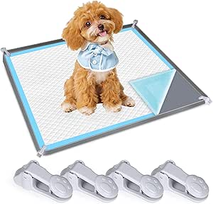 Dog Pee Pad Holder, Dog Potty Tray Silicone Puppy Pad Holder Tray Fits for 24" x 24"