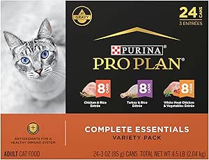 Purina Pro Plan Adult Wet Cat Food Poultry Favourites in Gravy Variety Pack 24x85g