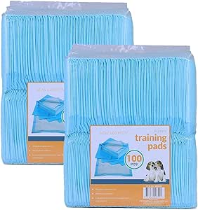 Fandcy Large Dog Pee Pads 200-Count, 60x60cm Thicken Disposable Dog Training Pads,(2pack-200count)