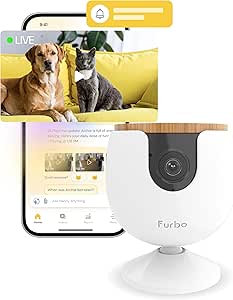 Furbo Mini Pet Camera + AI Nanny, 1080p Indoor Camera with Auto Tracking & Zoom, Colour Night Vision, 2-Way Audio,(Subscription Required)