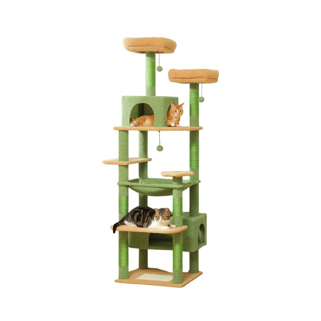 Pawz Road Cat Tree with Sisal-Covered Scratching Posts and Pads